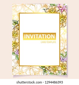 Romantic wedding invitation card suite. Wedding, marriage, bridal, birthday, Valentine's day.