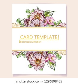 Romantic wedding invitation card suite. Wedding, marriage, bridal, birthday, Valentine's day.