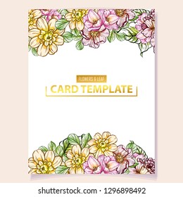 Romantic wedding invitation card suite. Wedding, marriage, bridal, birthday, Valentine's day.