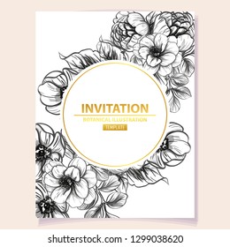 Romantic wedding invitation card suite. Wedding, marriage, bridal, birthday, Valentine's day.
