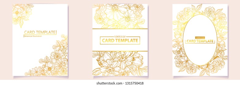 Romantic wedding invitation card suite. Wedding, marriage, bridal, birthday, Valentine's day.