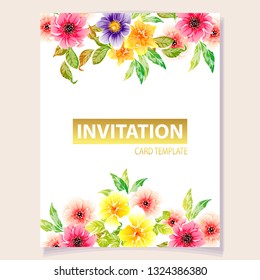 Romantic wedding invitation card suite. Wedding, marriage, bridal, birthday, Valentine's day.