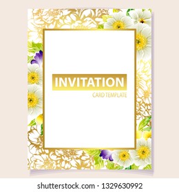 Romantic wedding invitation card suite. Wedding, marriage, bridal, birthday, Valentine's day.