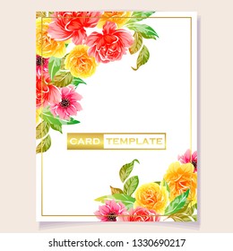 Romantic wedding invitation card suite. Wedding, marriage, bridal, birthday, Valentine's day.