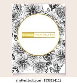 Romantic wedding invitation card suite. Wedding, marriage, bridal, birthday, Valentine's day.