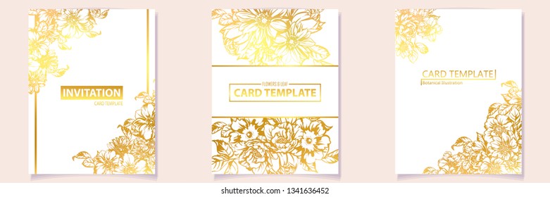 Romantic wedding invitation card suite. Wedding, marriage, bridal, birthday, Valentine's day.