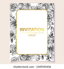 Romantic wedding invitation card suite. Wedding, marriage, bridal, birthday, Valentine's day.