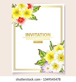 Romantic wedding invitation card suite. Wedding, marriage, bridal, birthday, Valentine's day.