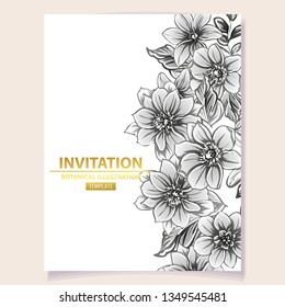 Romantic wedding invitation card suite. Wedding, marriage, bridal, birthday, Valentine's day.