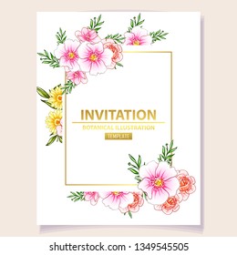 Romantic wedding invitation card suite. Wedding, marriage, bridal, birthday, Valentine's day.