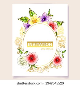 Romantic wedding invitation card suite. Wedding, marriage, bridal, birthday, Valentine's day.