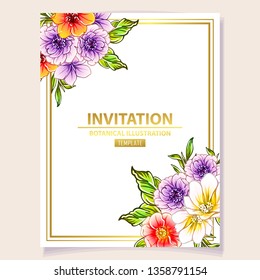 Romantic wedding invitation card suite. Wedding, marriage, bridal, birthday, Valentine's day.