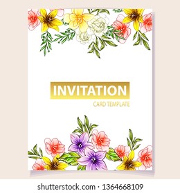 Romantic wedding invitation card suite. Wedding, marriage, bridal, birthday, Valentine's day.