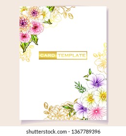 Romantic wedding invitation card suite. Wedding, marriage, bridal, birthday, Valentine's day.