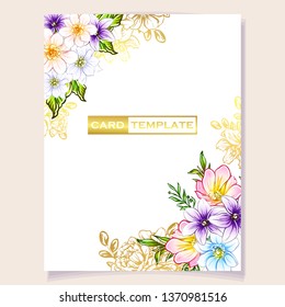 Romantic wedding invitation card suite. Wedding, marriage, bridal, birthday, Valentine's day.