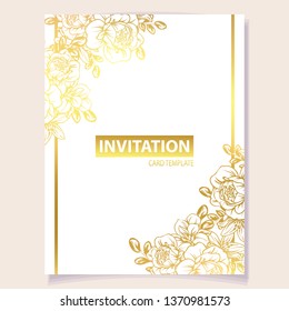 Romantic wedding invitation card suite. Wedding, marriage, bridal, birthday, Valentine's day.