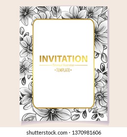 Romantic wedding invitation card suite. Wedding, marriage, bridal, birthday, Valentine's day.