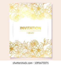 Romantic wedding invitation card suite. Wedding, marriage, bridal, birthday, Valentine's day.