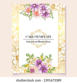 Romantic wedding invitation card suite. Wedding, marriage, bridal, birthday, Valentine's day.