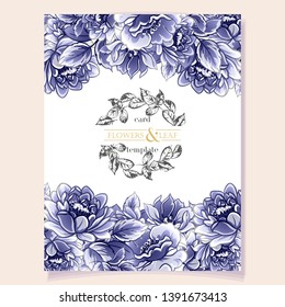 Romantic wedding invitation card suite. Wedding, marriage, bridal, birthday, Valentine's day.