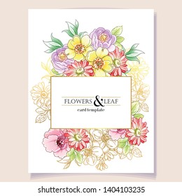 Romantic wedding invitation card suite. Wedding, marriage, bridal, birthday, Valentine's day.