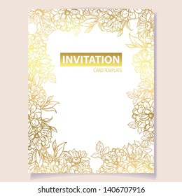 Romantic wedding invitation card suite. Wedding, marriage, bridal, birthday, Valentine's day.