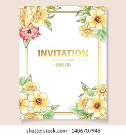 Romantic wedding invitation card suite. Wedding, marriage, bridal, birthday, Valentine's day.