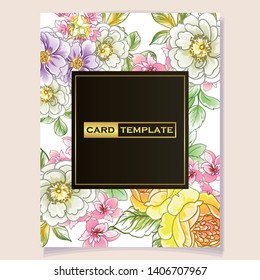 Romantic wedding invitation card suite. Wedding, marriage, bridal, birthday, Valentine's day.