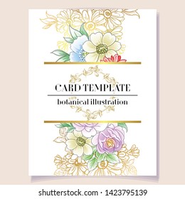 Romantic wedding invitation card suite. Wedding, marriage, bridal, birthday, Valentine's day.