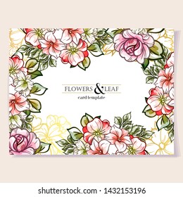 Romantic wedding invitation card suite. Wedding, marriage, bridal, birthday, Valentine's day.