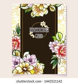 Romantic wedding invitation card suite. Wedding, marriage, bridal, birthday, Valentine's day.