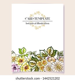 Romantic wedding invitation card suite. Wedding, marriage, bridal, birthday, Valentine's day.