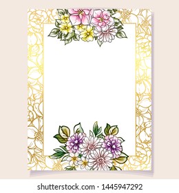 Romantic wedding invitation card suite. Wedding, marriage, bridal, birthday, Valentine's day.