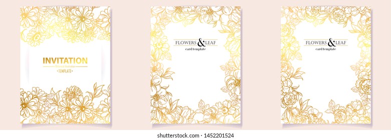Romantic wedding invitation card suite. Wedding, marriage, bridal, birthday, Valentine's day.