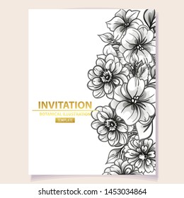 Romantic wedding invitation card suite. Wedding, marriage, bridal, birthday, Valentine's day.