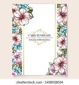 Romantic wedding invitation card suite. Wedding, marriage, bridal, birthday, Valentine's day.