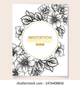 Romantic wedding invitation card suite. Wedding, marriage, bridal, birthday, Valentine's day.