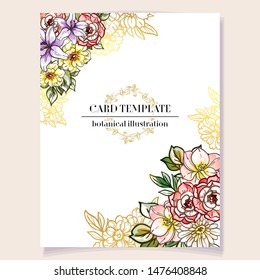 Romantic wedding invitation card suite. Wedding, marriage, bridal, birthday, Valentine's day.