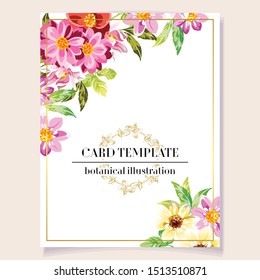 Romantic wedding invitation card suite. Wedding, marriage, bridal, birthday, Valentine's day.