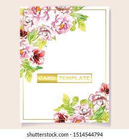Romantic wedding invitation card suite. Wedding, marriage, bridal, birthday, Valentine's day.