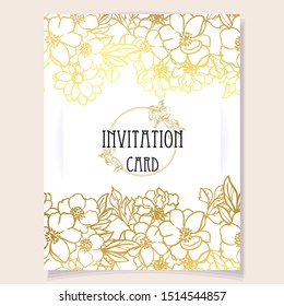 Romantic wedding invitation card suite. Wedding, marriage, bridal, birthday, Valentine's day.