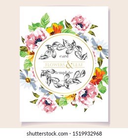 Romantic wedding invitation card suite. Wedding, marriage, bridal, birthday, Valentine's day.