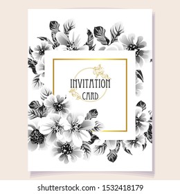 Romantic wedding invitation card suite. Wedding, marriage, bridal, birthday, Valentine's day.