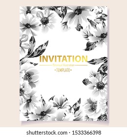 Romantic wedding invitation card suite. Wedding, marriage, bridal, birthday, Valentine's day.