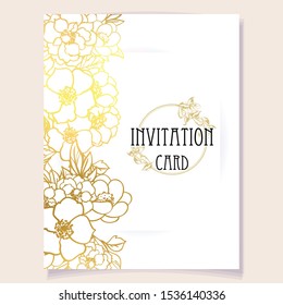 Romantic wedding invitation card suite. Wedding, marriage, bridal, birthday, Valentine's day.