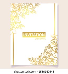 Romantic wedding invitation card suite. Wedding, marriage, bridal, birthday, Valentine's day.