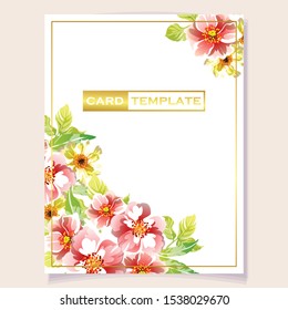 Romantic wedding invitation card suite. Wedding, marriage, bridal, birthday, Valentine's day.
