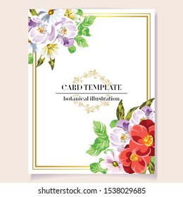 Romantic wedding invitation card suite. Wedding, marriage, bridal, birthday, Valentine's day.