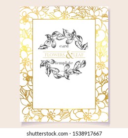 Romantic wedding invitation card suite. Wedding, marriage, bridal, birthday, Valentine's day.
