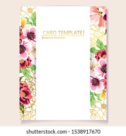 Romantic wedding invitation card suite. Wedding, marriage, bridal, birthday, Valentine's day.